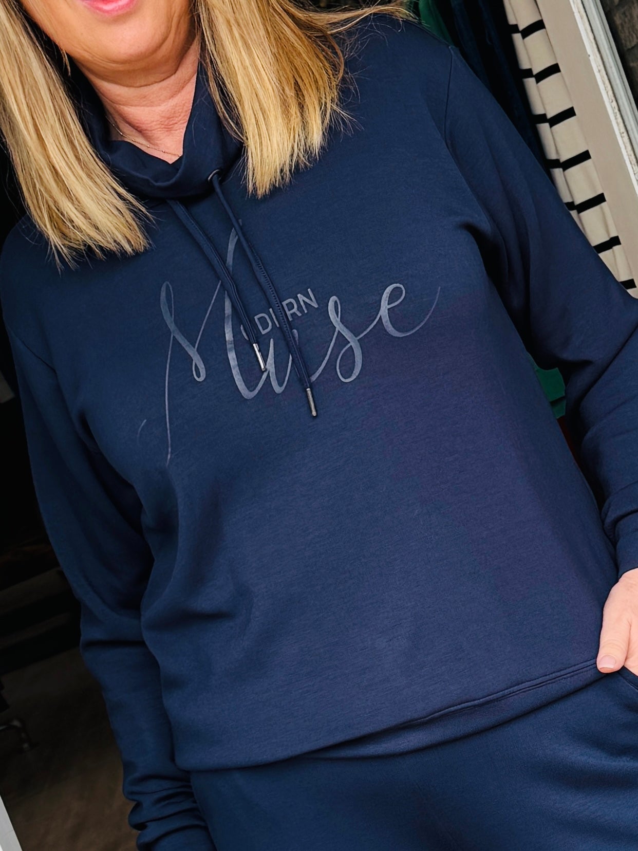Fransa Corea Sweatshirt - Navy Blazer (Last size 12)