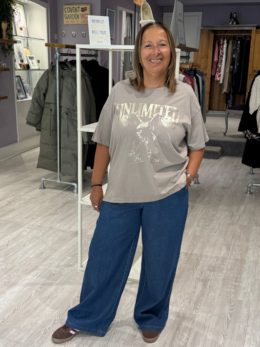 Fransa Haisley T-Shirt - Moon Rock Metal