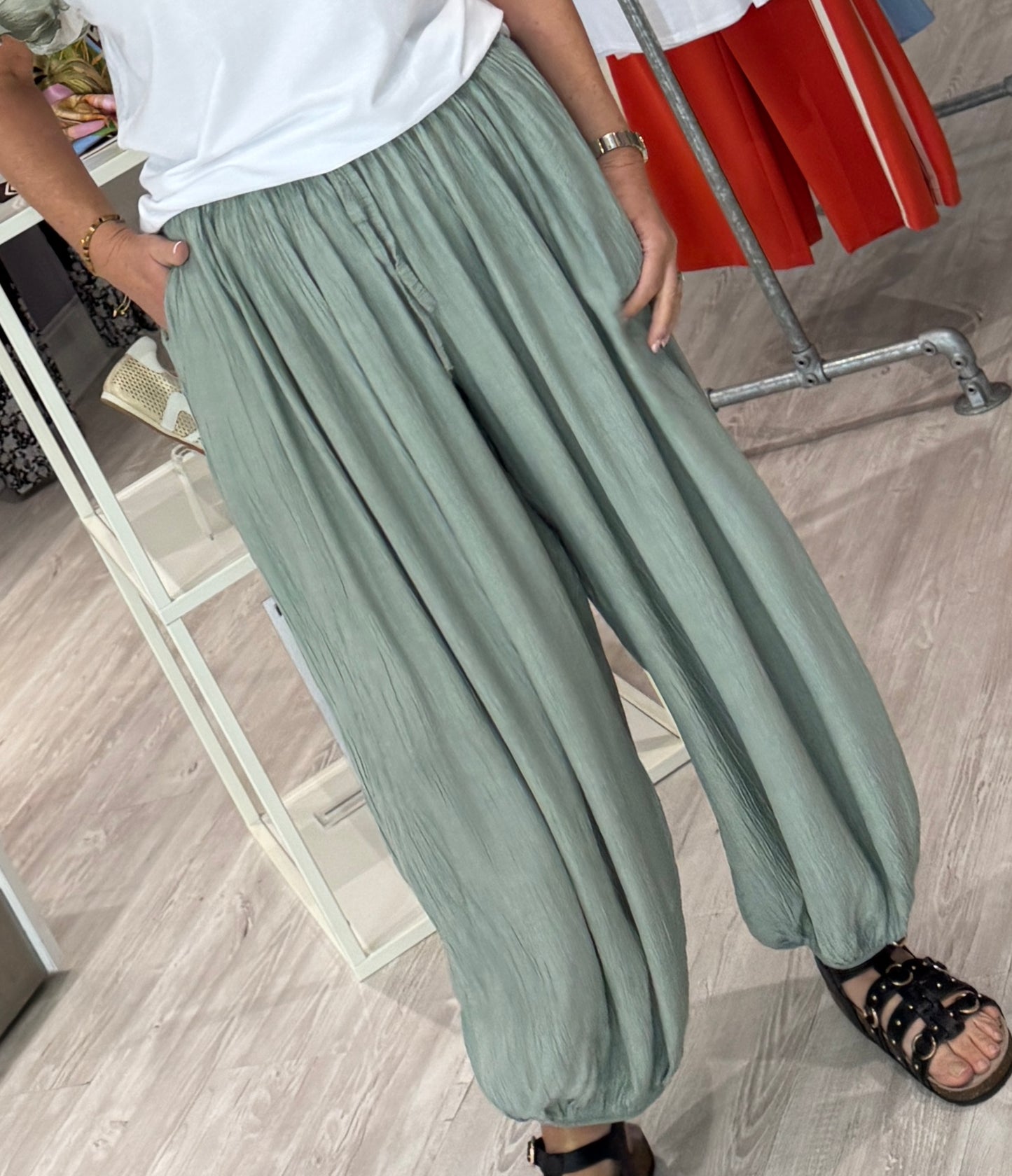 Harriet Hareem Trousers - Sage