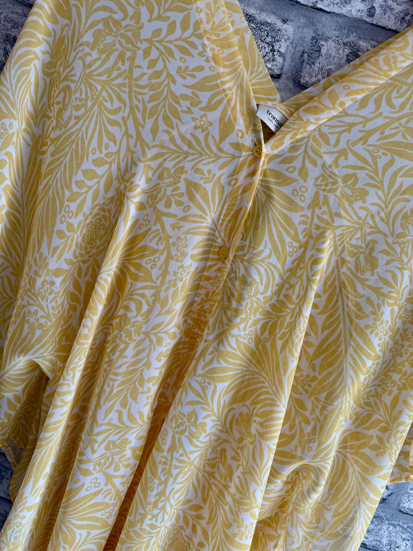 Fransa Natalia Kaftan Dress - Pastel Yellow