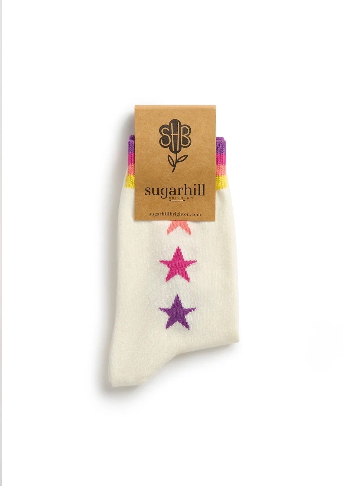 Sugarhill Brighton Socks - White Star