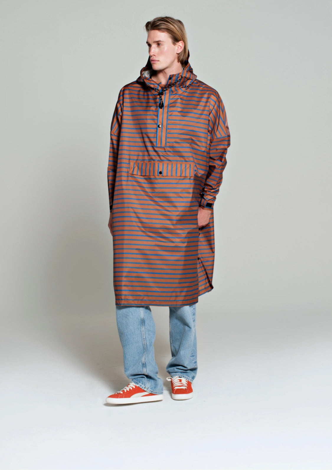 Rainkiss Poncho - Breton Blue