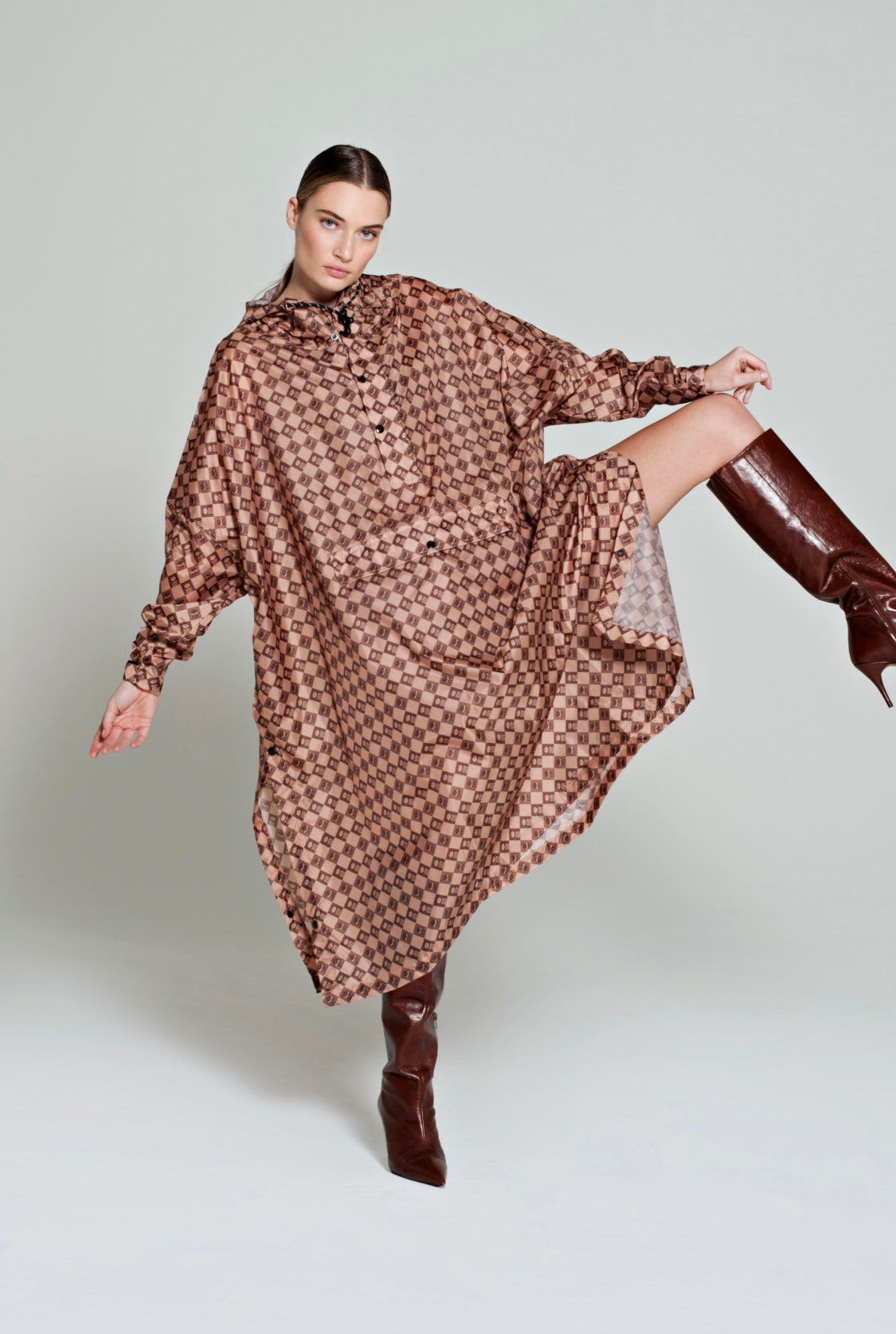 Rainkiss Poncho -  Damier