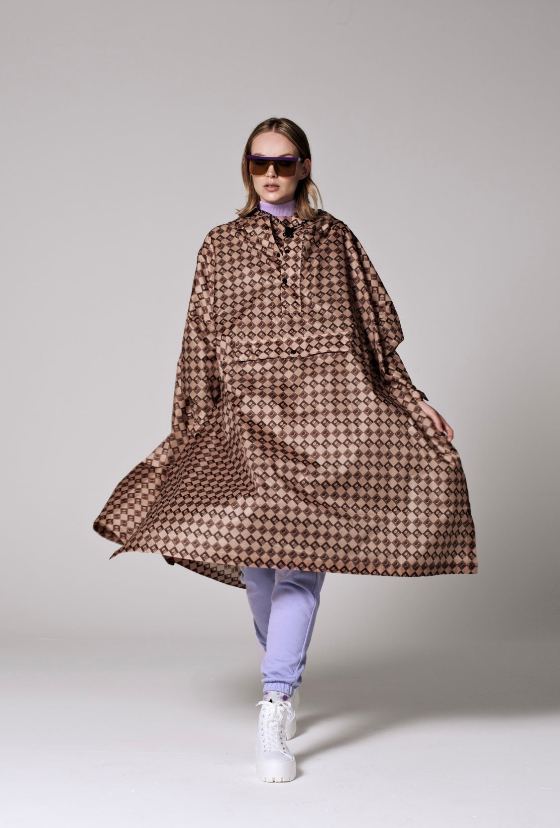 Rainkiss Poncho -  Damier