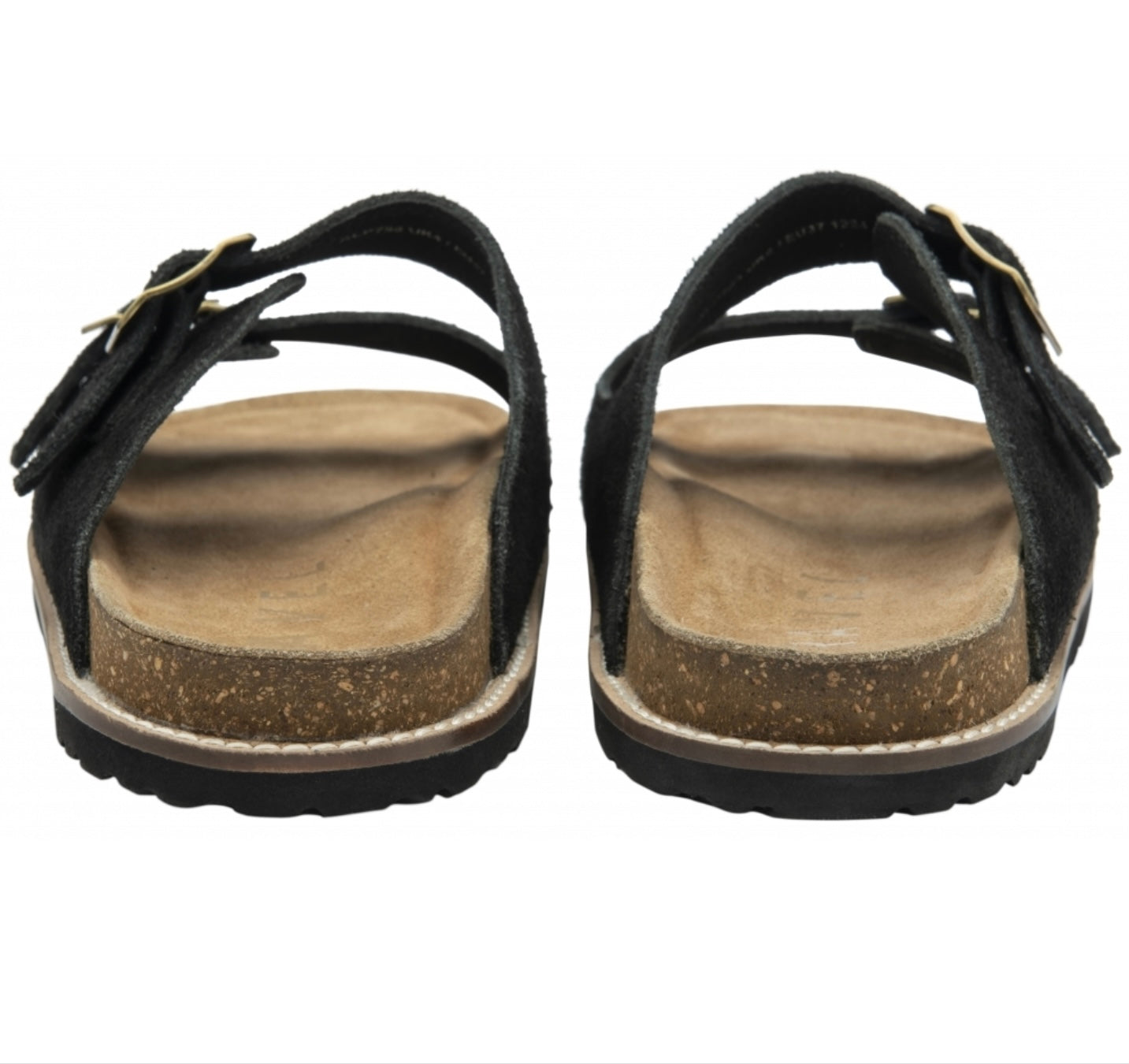 Ravel Black Suede Carey Flat Mule Sandals