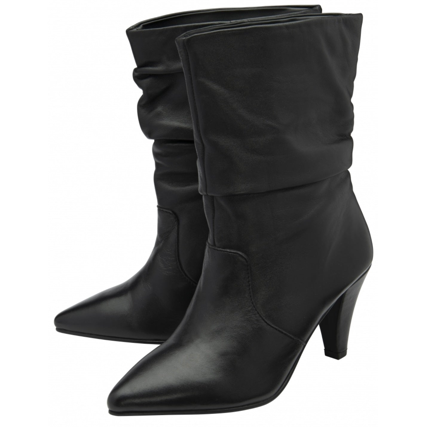 Ravel Black Leather Gatton Stiletto-Heel Ankle Boots