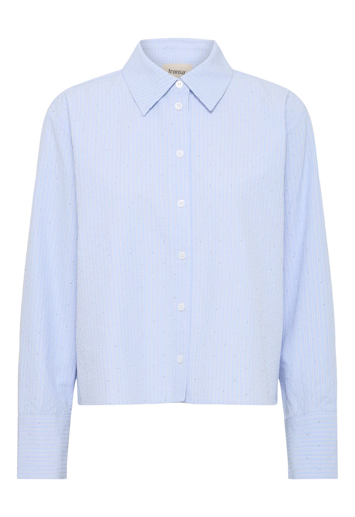 Fransa Rina Shirt - Heather Blue Stripe
