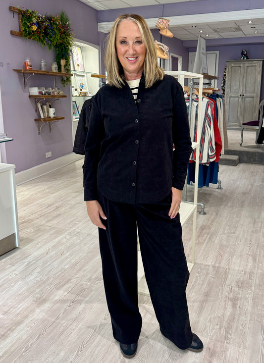 Saint Tropez Magnille Cord Shirt - Black