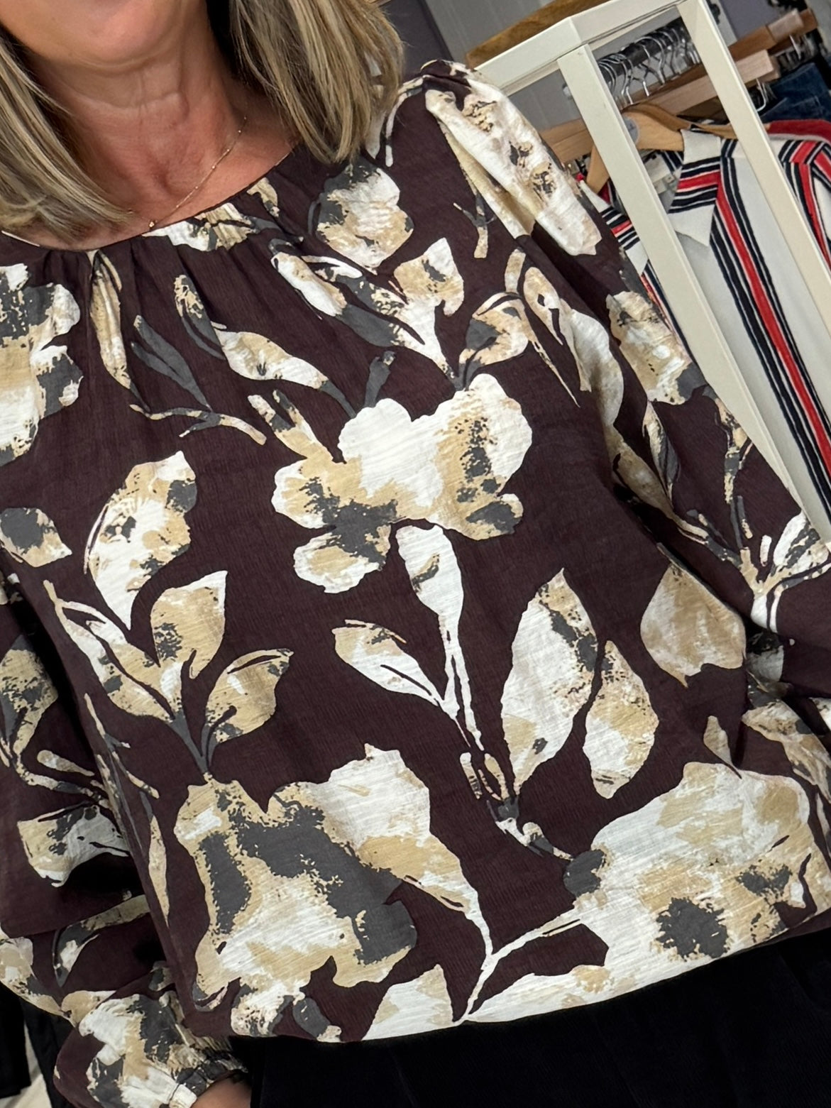Fransa Ariana Blouse - Floral Fudge