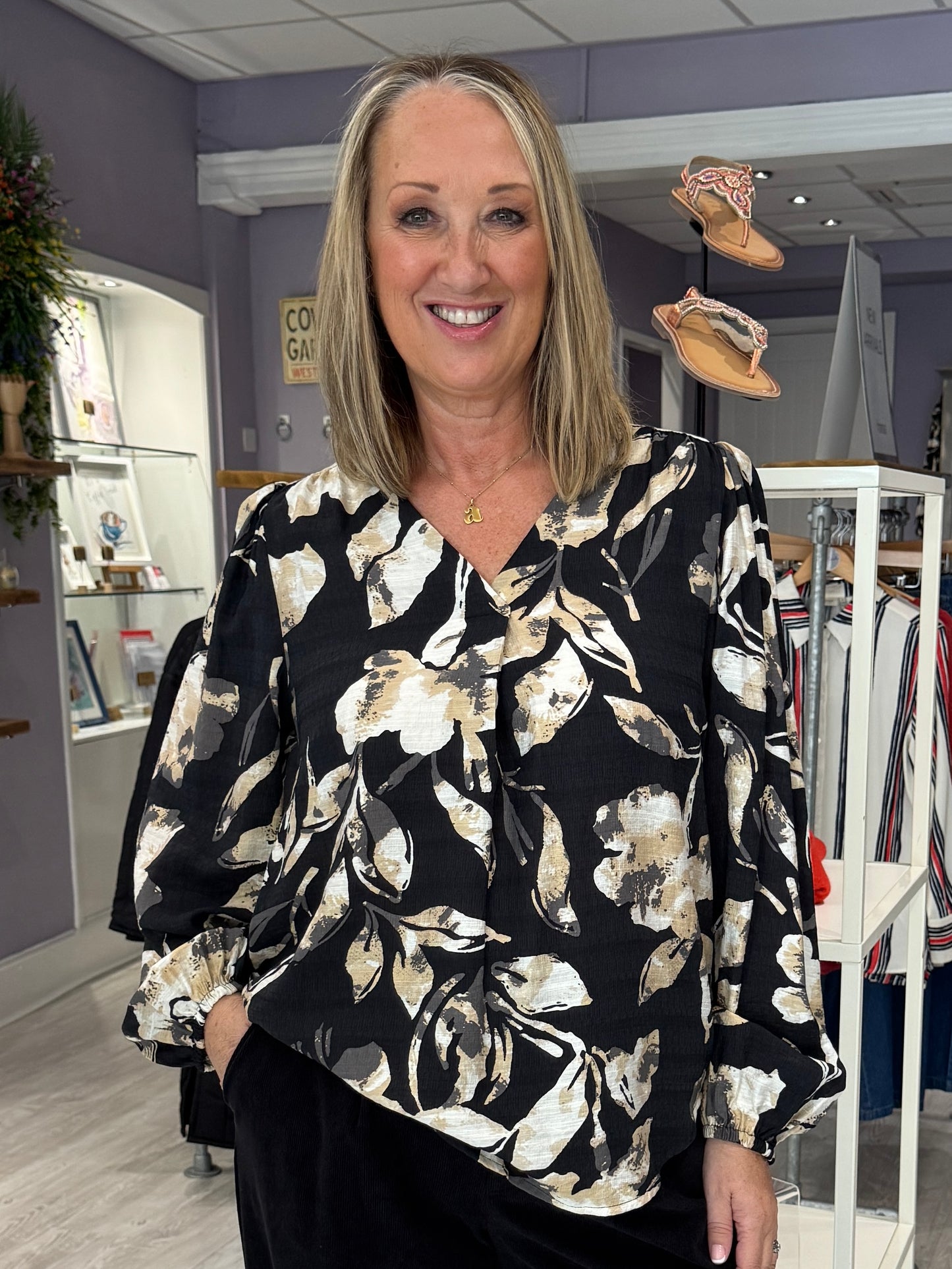 Fransa Arianna Blouse 4 - Floral Black