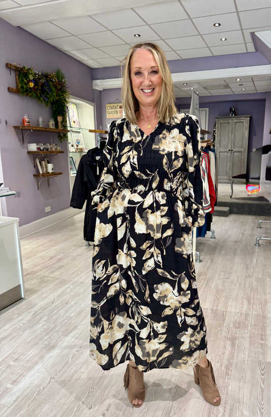 Fransa Ariana Dress - Floral Black