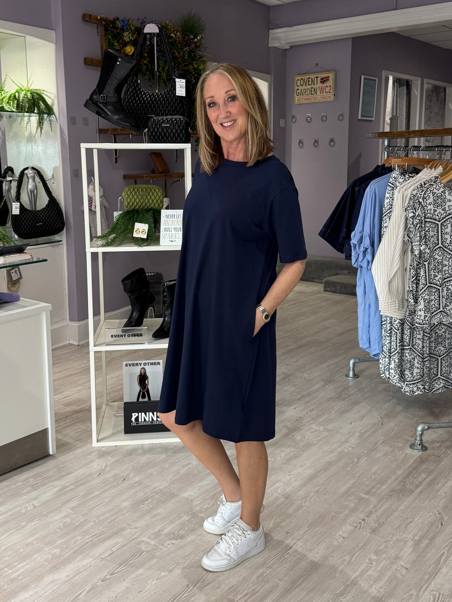 Fransa Feba Dress - Navy Blazer