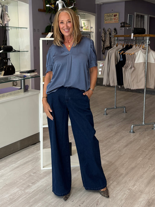 Saint Tropez Panan Blouse - China Blue