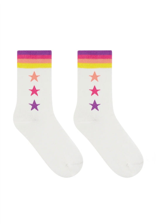 Sugarhill Brighton Socks - White Star