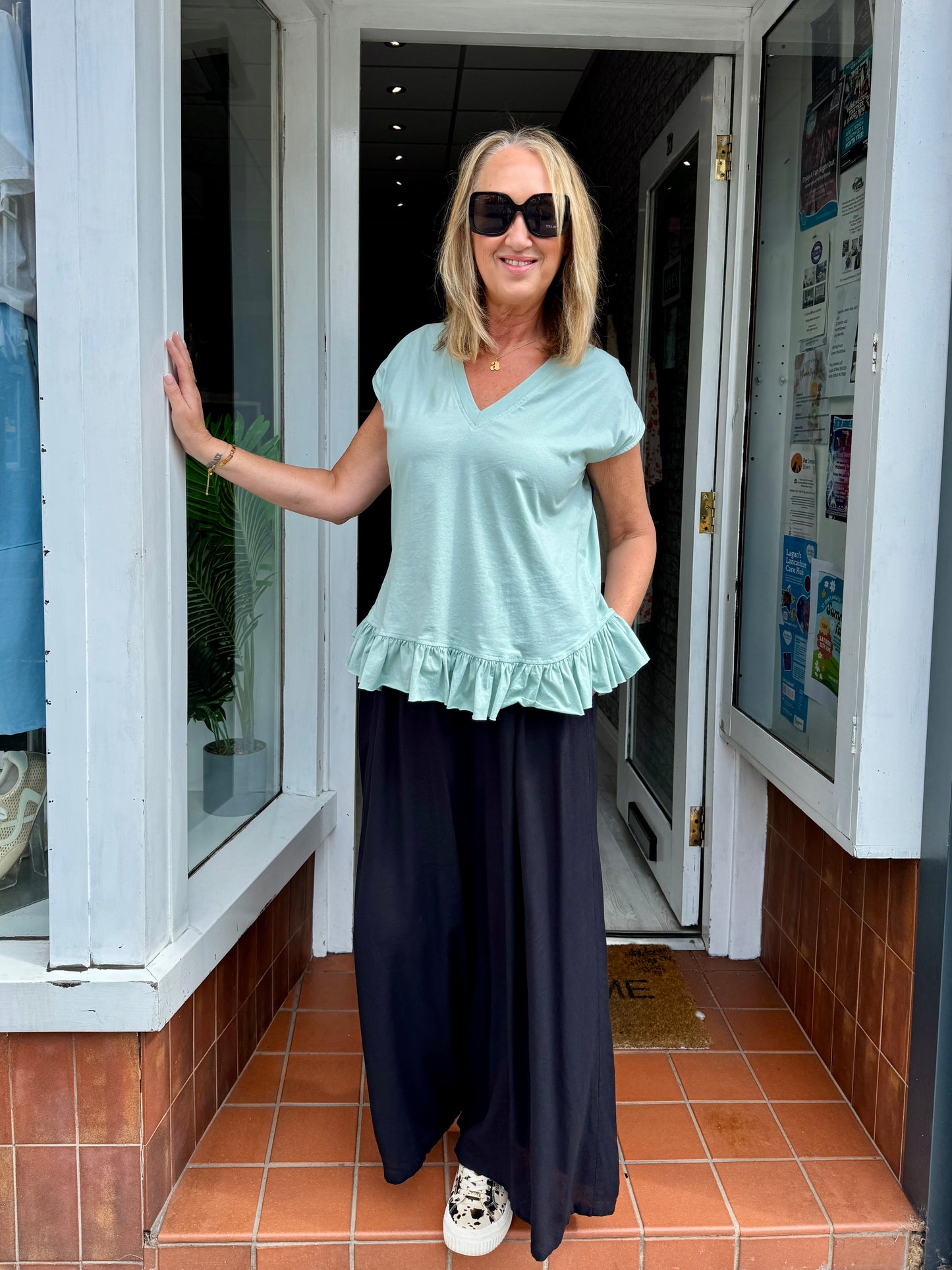 Religion Innuendo Top - Teal