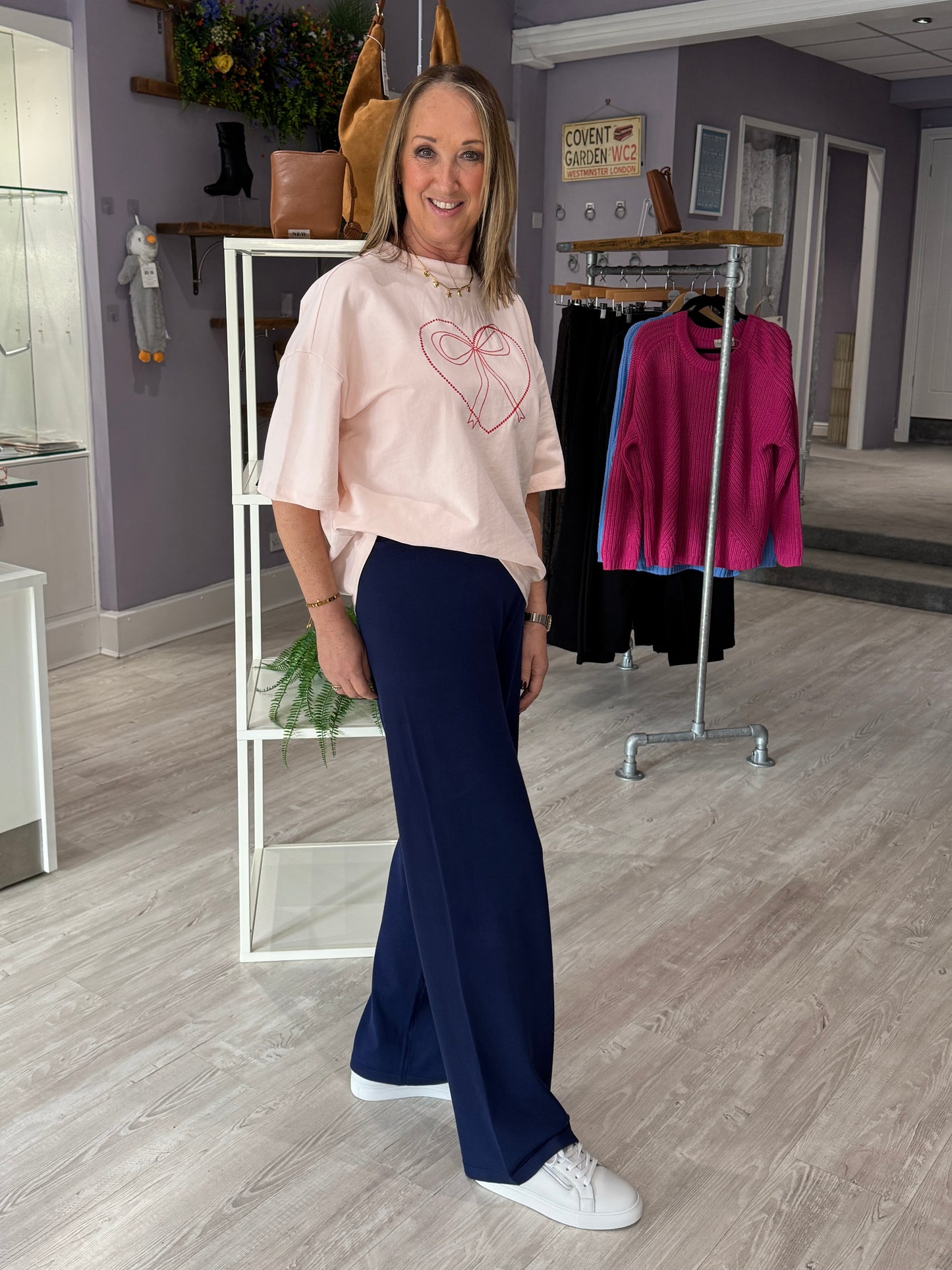 Saint Tropez Mila Trousers - Navy Peony