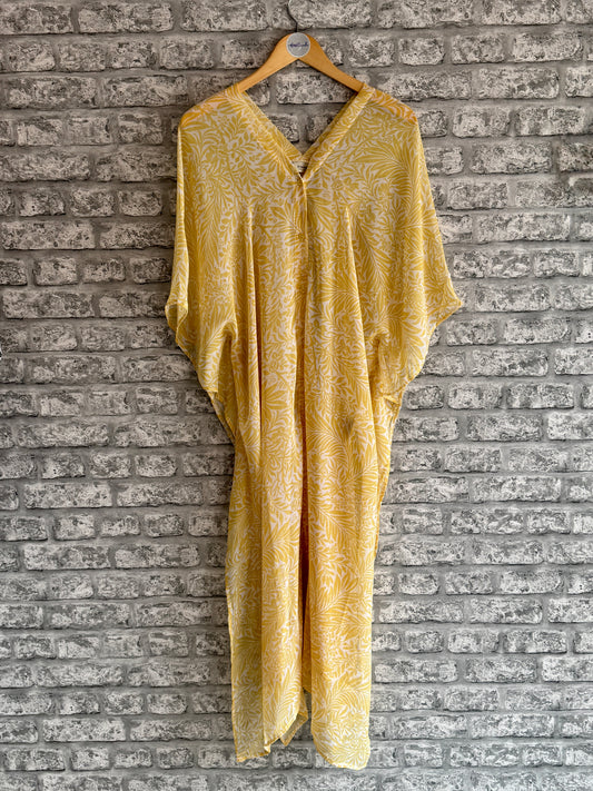 Fransa Natalia Kaftan Dress - Pastel Yellow