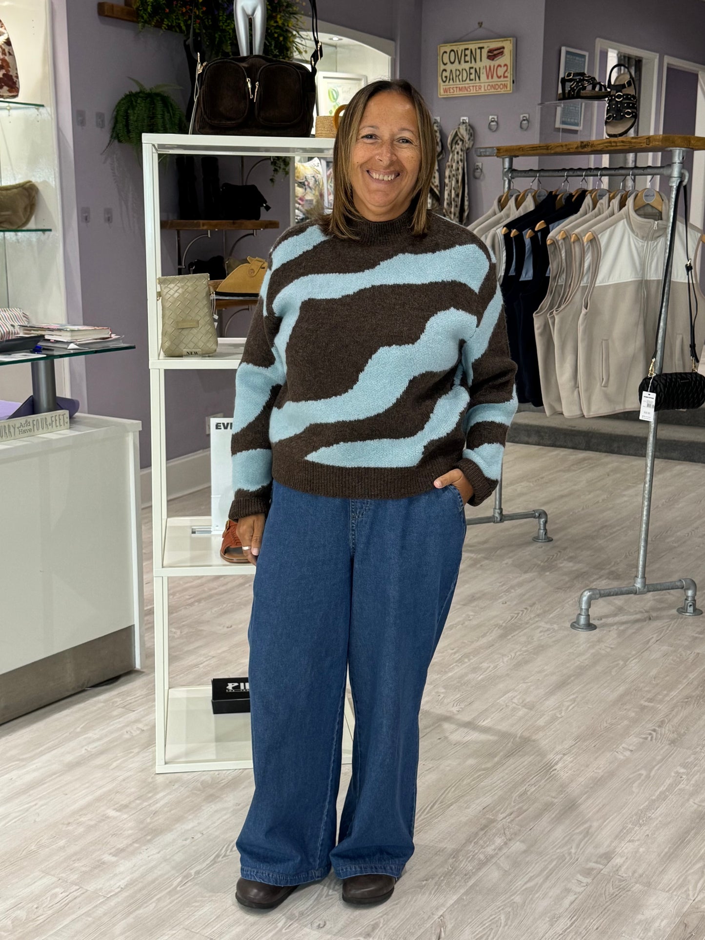 Saint Tropez Mallie Jumper - Dark Earth/Brown