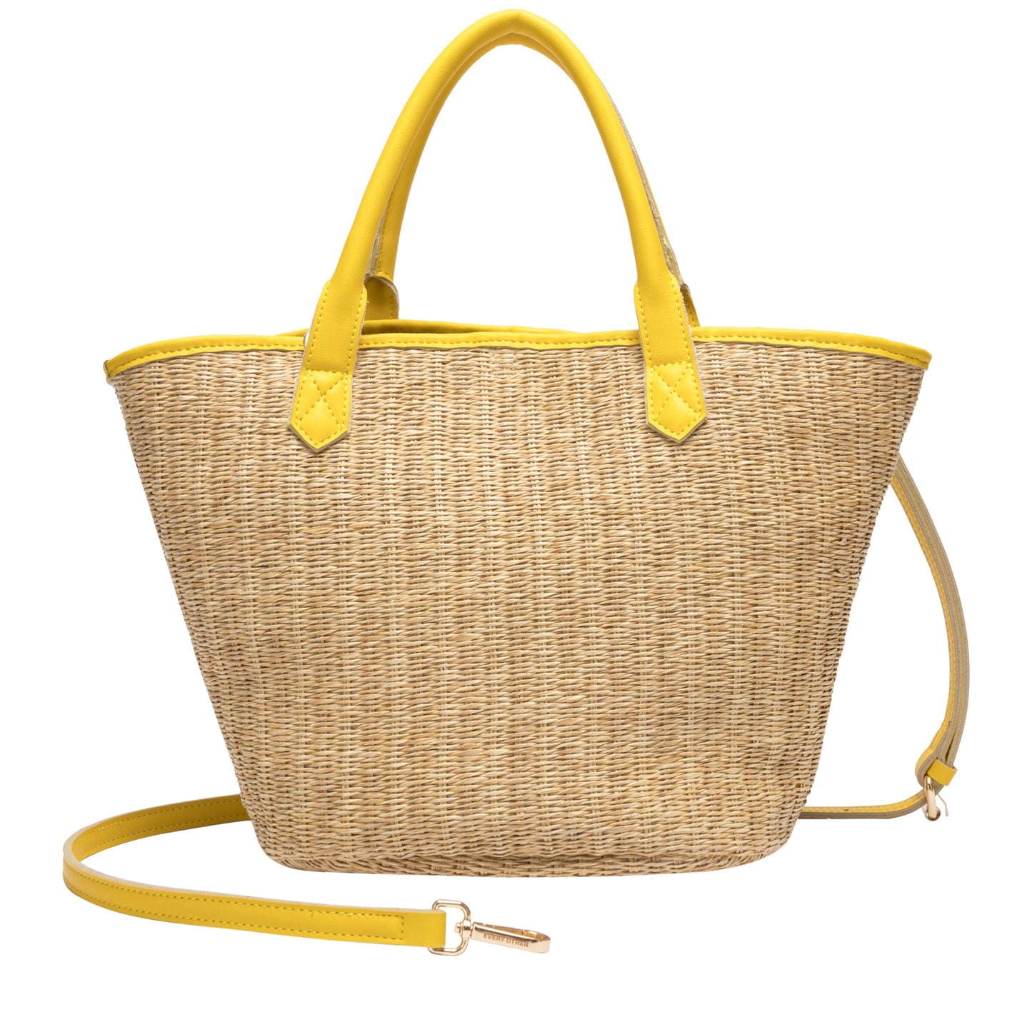 Every Other Twin Strap Large Tote Style Bag - Yellow