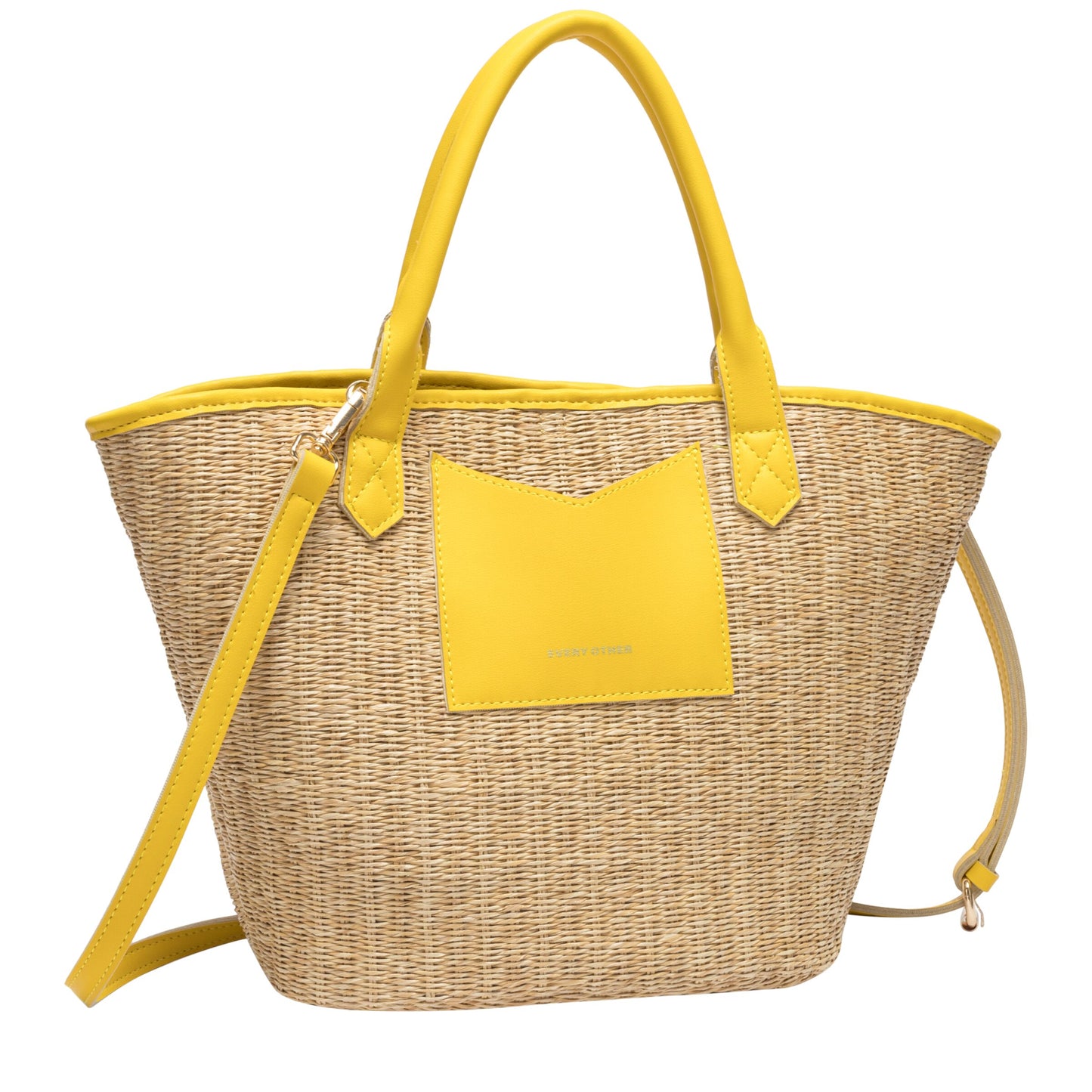 Every Other Twin Strap Large Tote Style Bag - Yellow