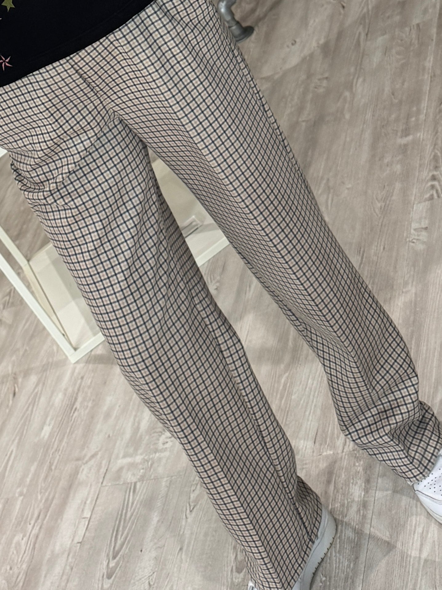 Check Trousers - Black