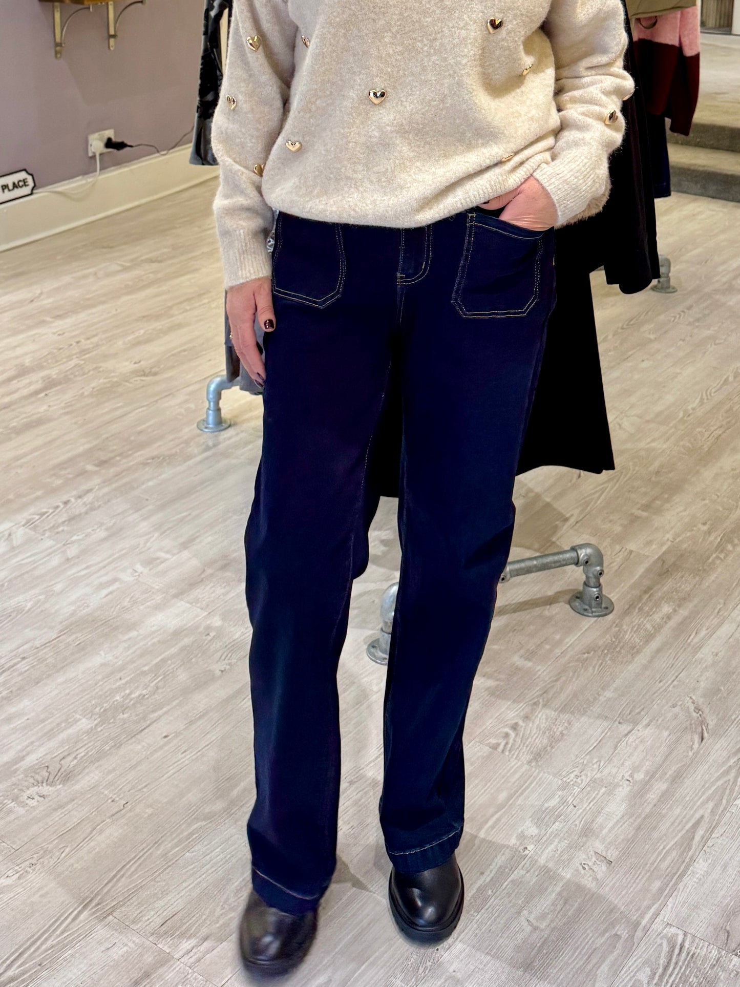 Voggo Wide Leg Jeans - Indigo Wash