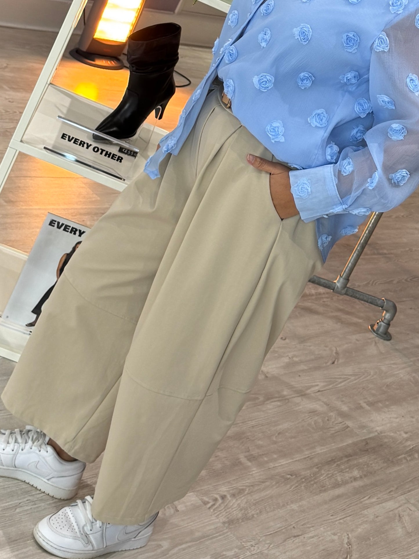 Balloon Trousers - Cream