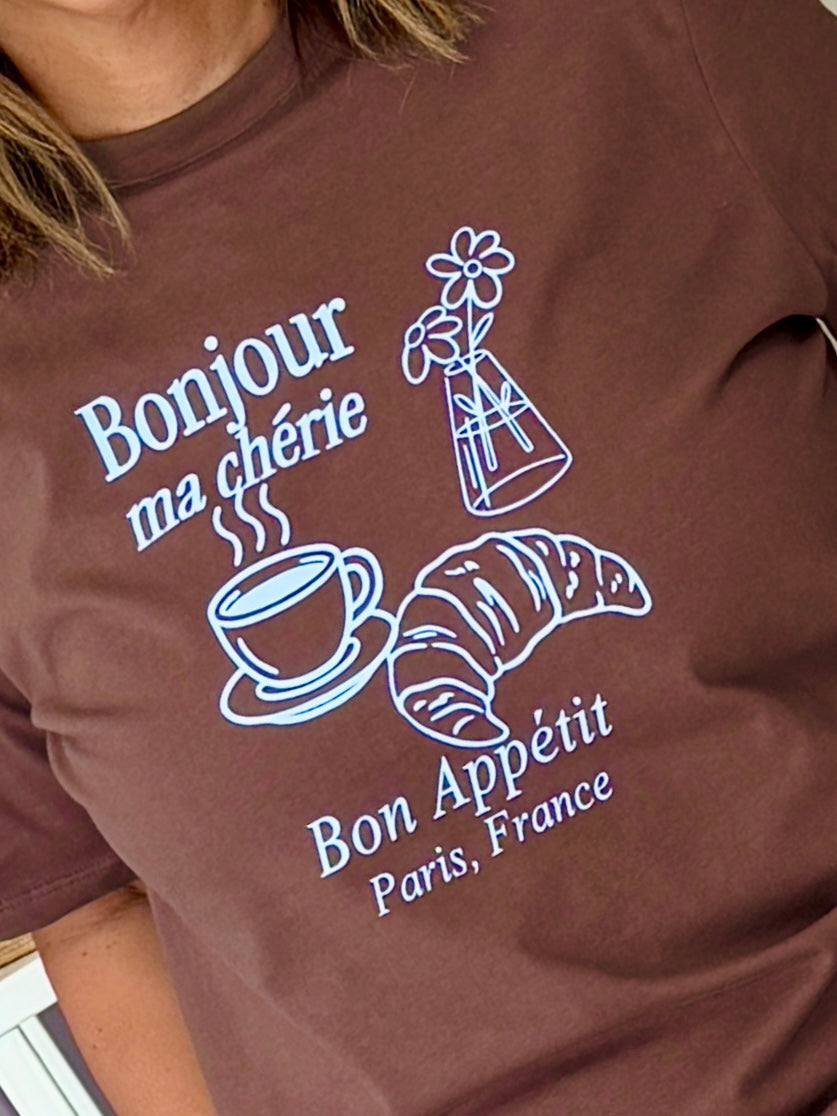 Saint Tropez Tachelle Tee - Dark Earth