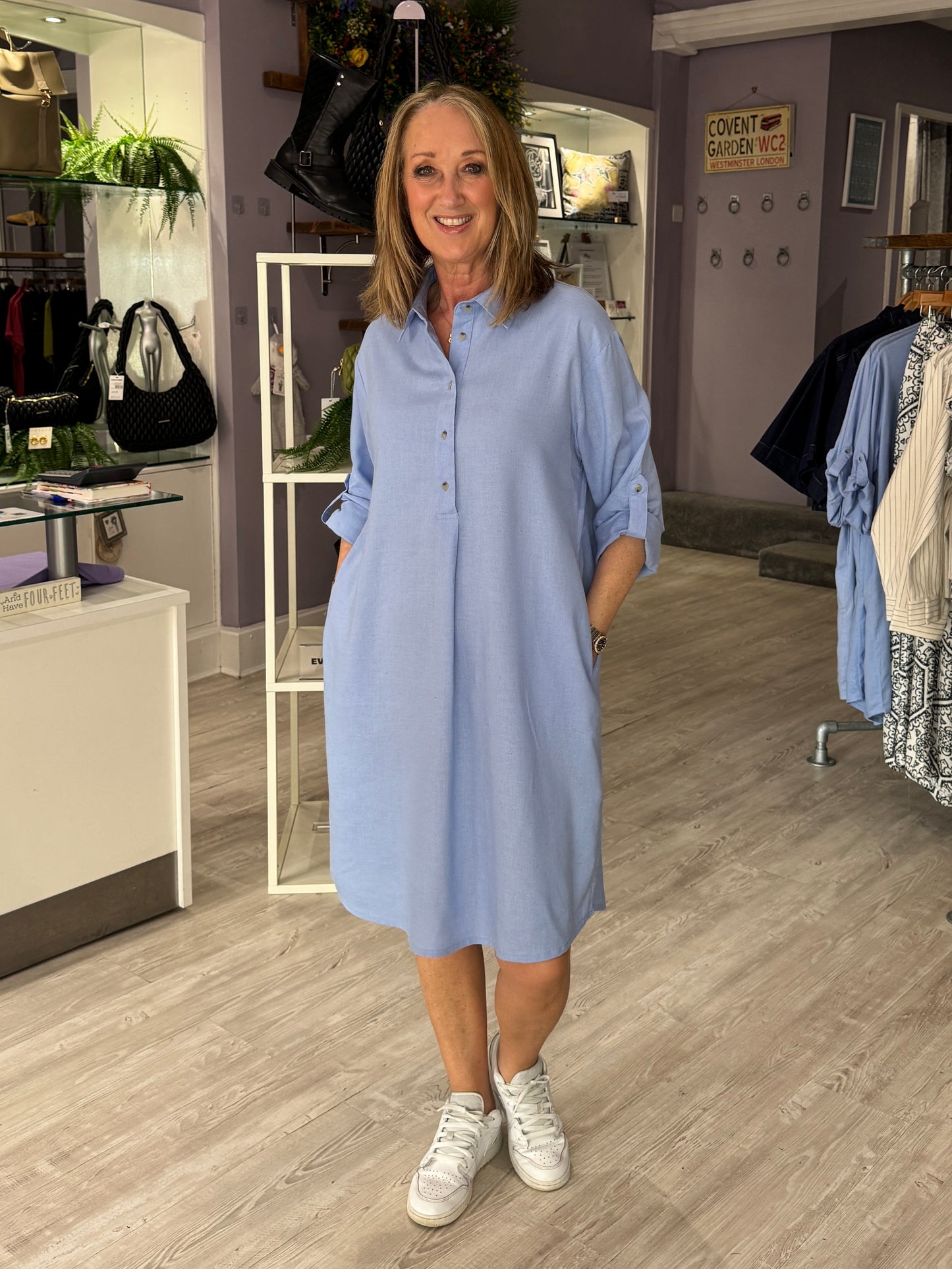 Fransa Jett Dress - Hydrangea