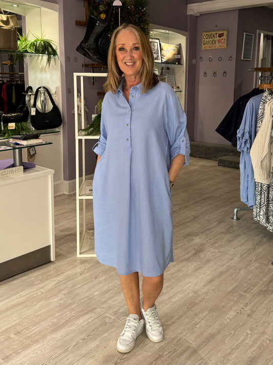 Fransa Jett Dress - Hydrangea