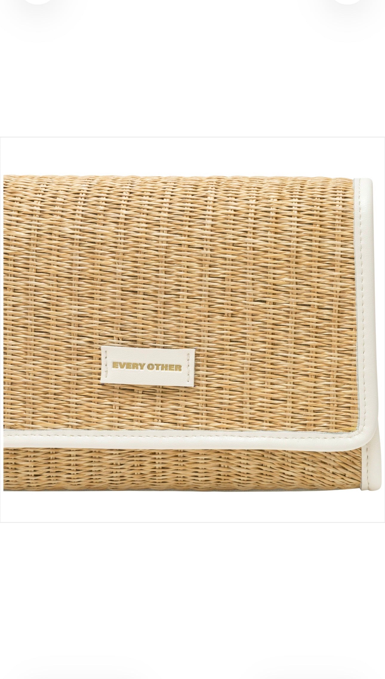 Every Other Straw Flap Over Cross Body Bag