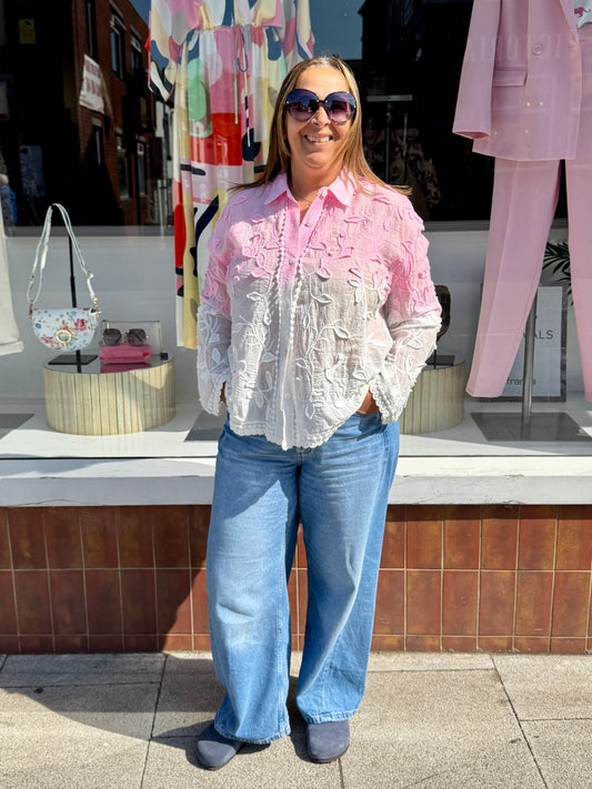 Jayla Tie Dye Blouse - Pink
