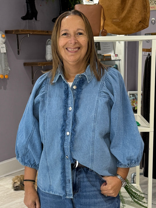 Saint Tropez Othilde Shirt - Light Blue Denim