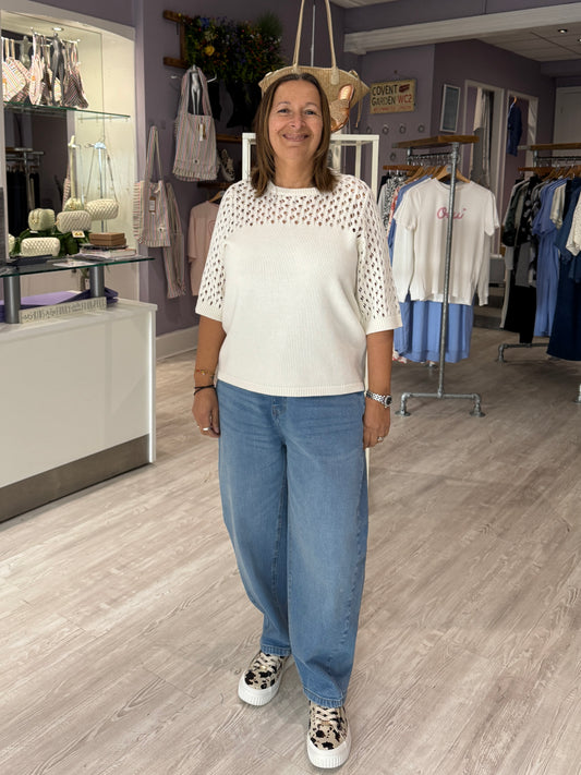 Fransa Layla Jumper - Whisper White