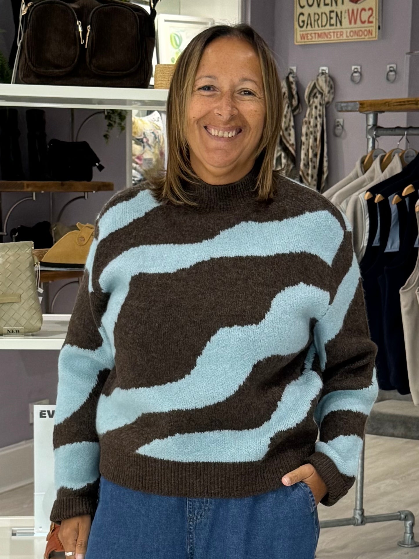 Saint Tropez Mallie Jumper - Dark Earth/Brown