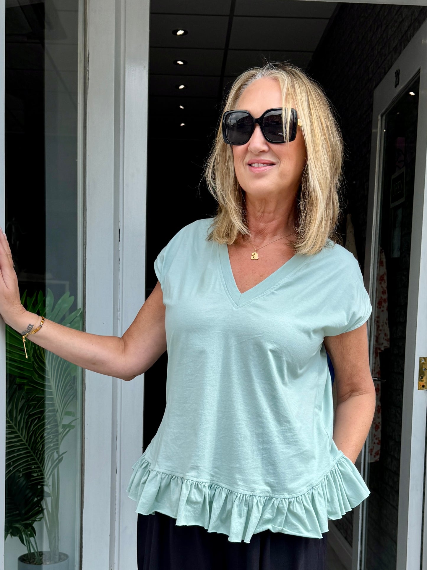 Religion Innuendo Top - Teal