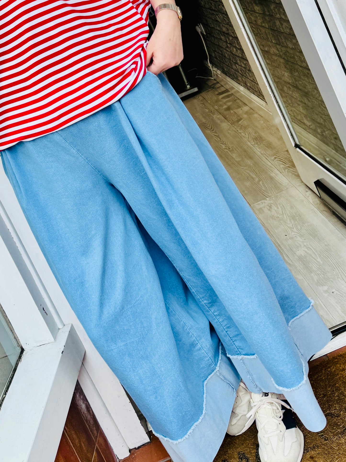 Stacey Wide Leg Pants - Blue