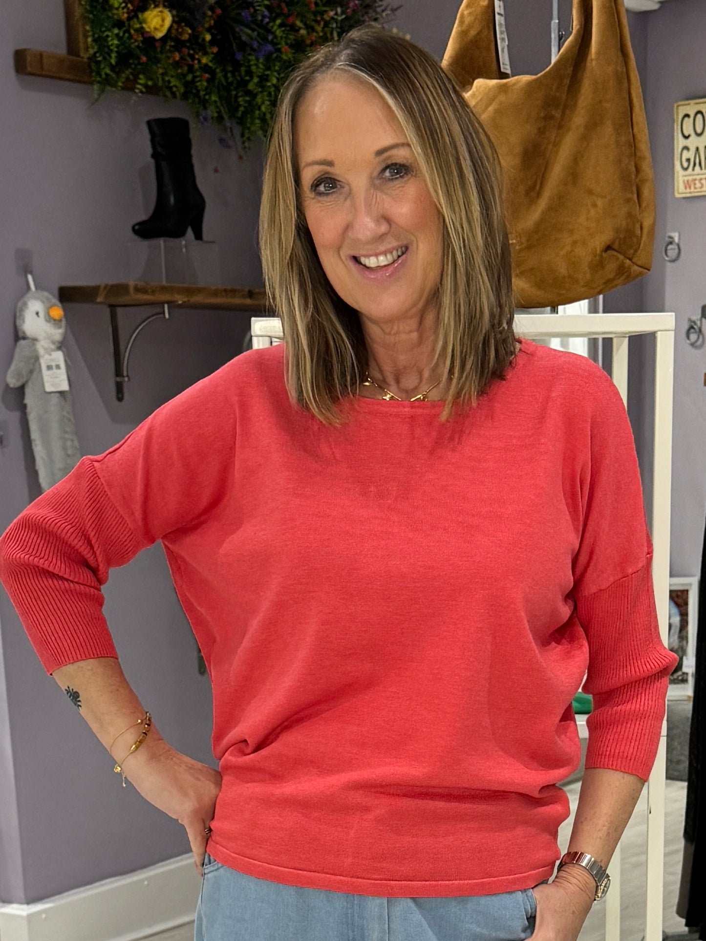 Saint Tropez Mila Jumper - Honeysuckle Melange