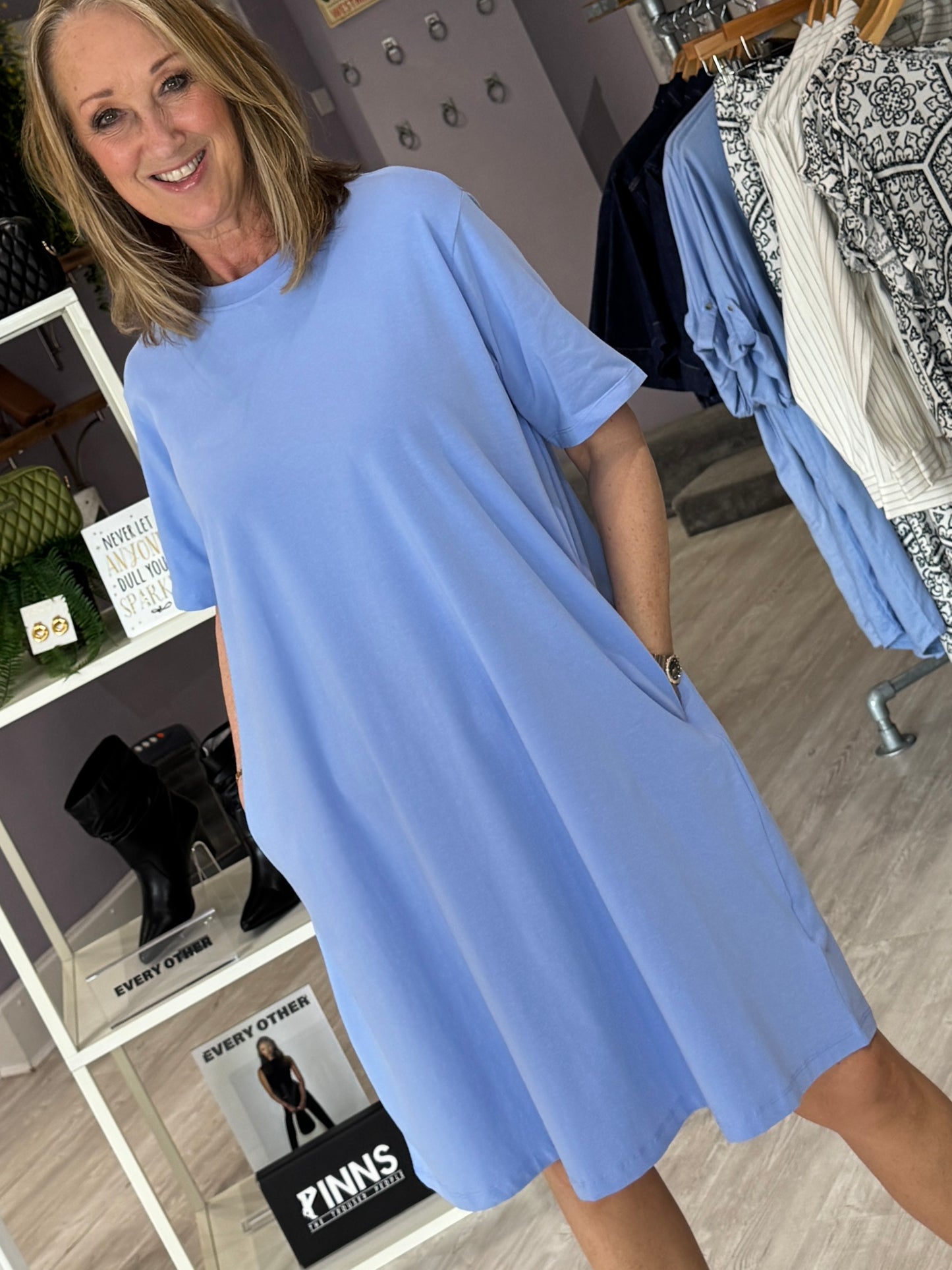 Fransa Feba Dress - Hydrangea