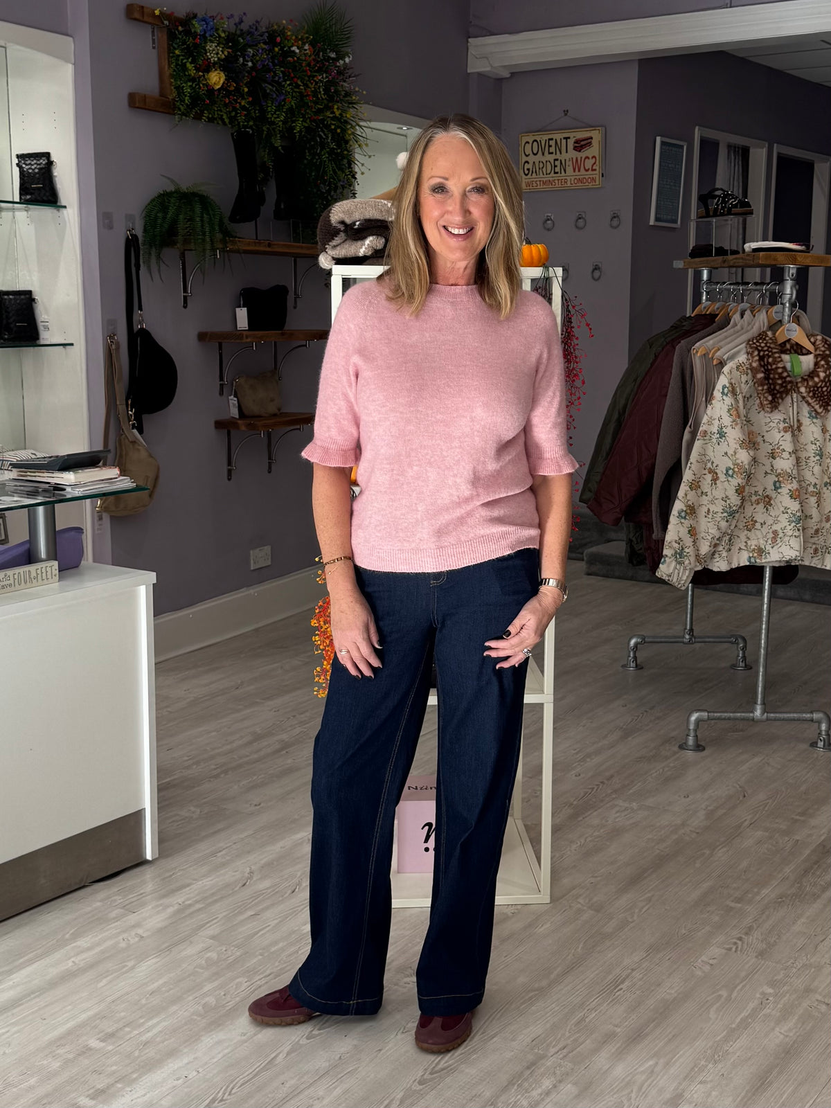 Roxie Short Sleeve Jumper - Pink