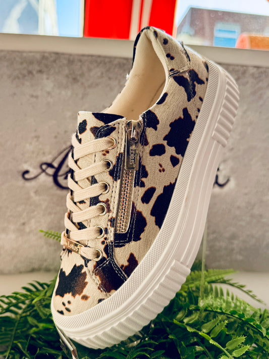 Lotus Cow Print Alexa Trainers