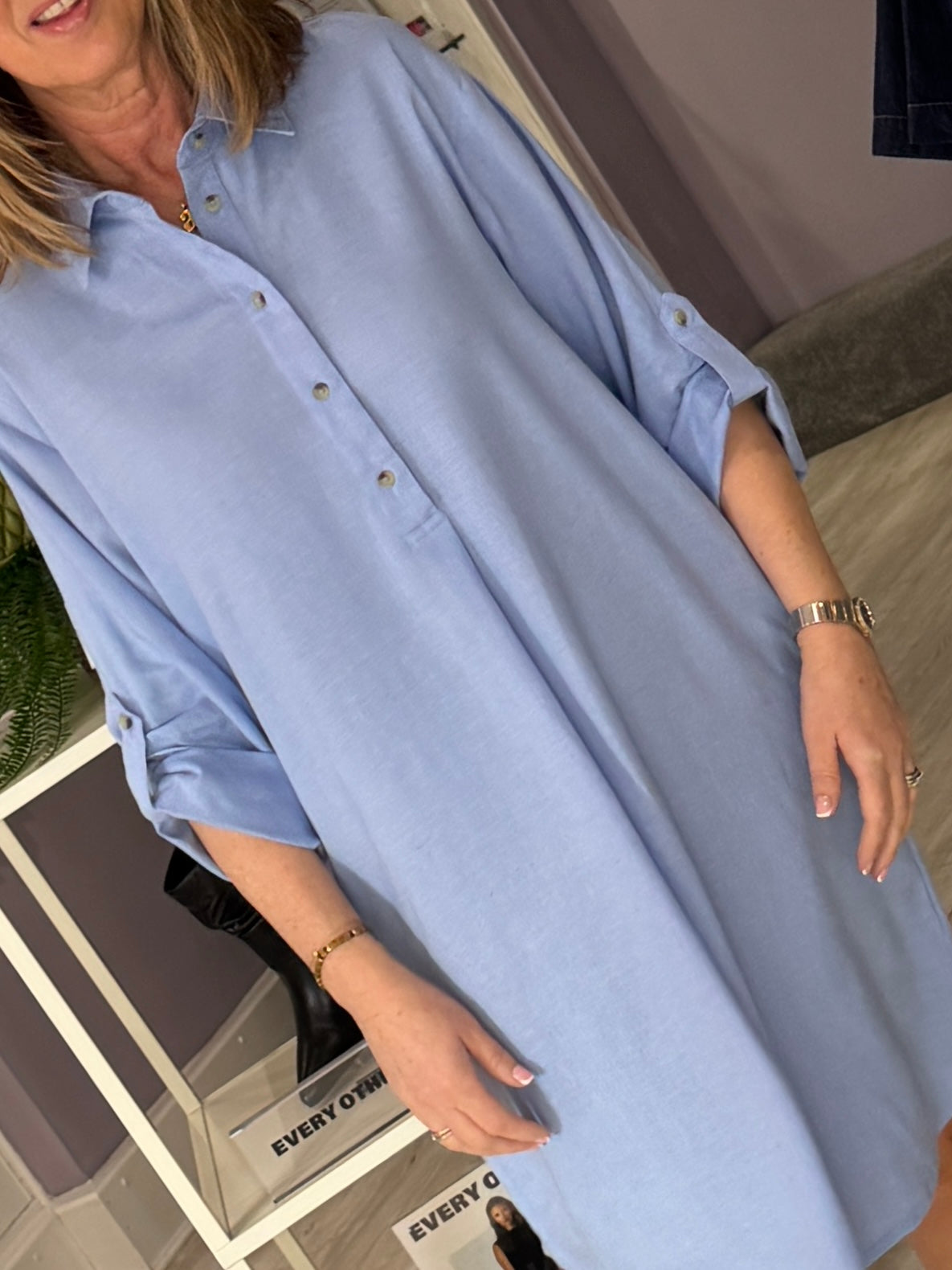 Fransa Jett Dress - Hydrangea