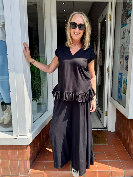 Religion Innuendo Top - Black