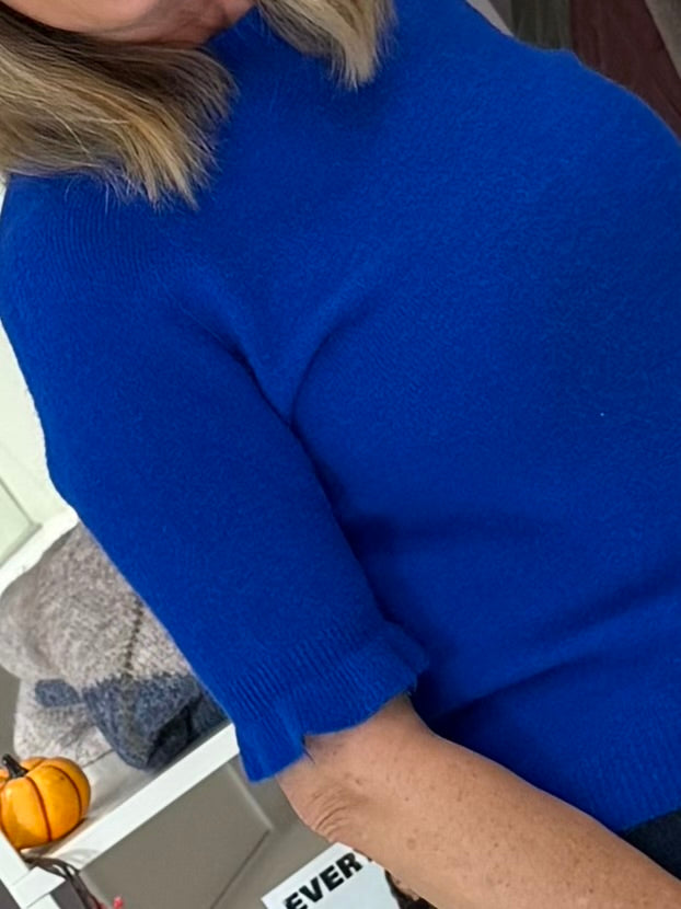Roxie Short Sleeve Jumper - Blue