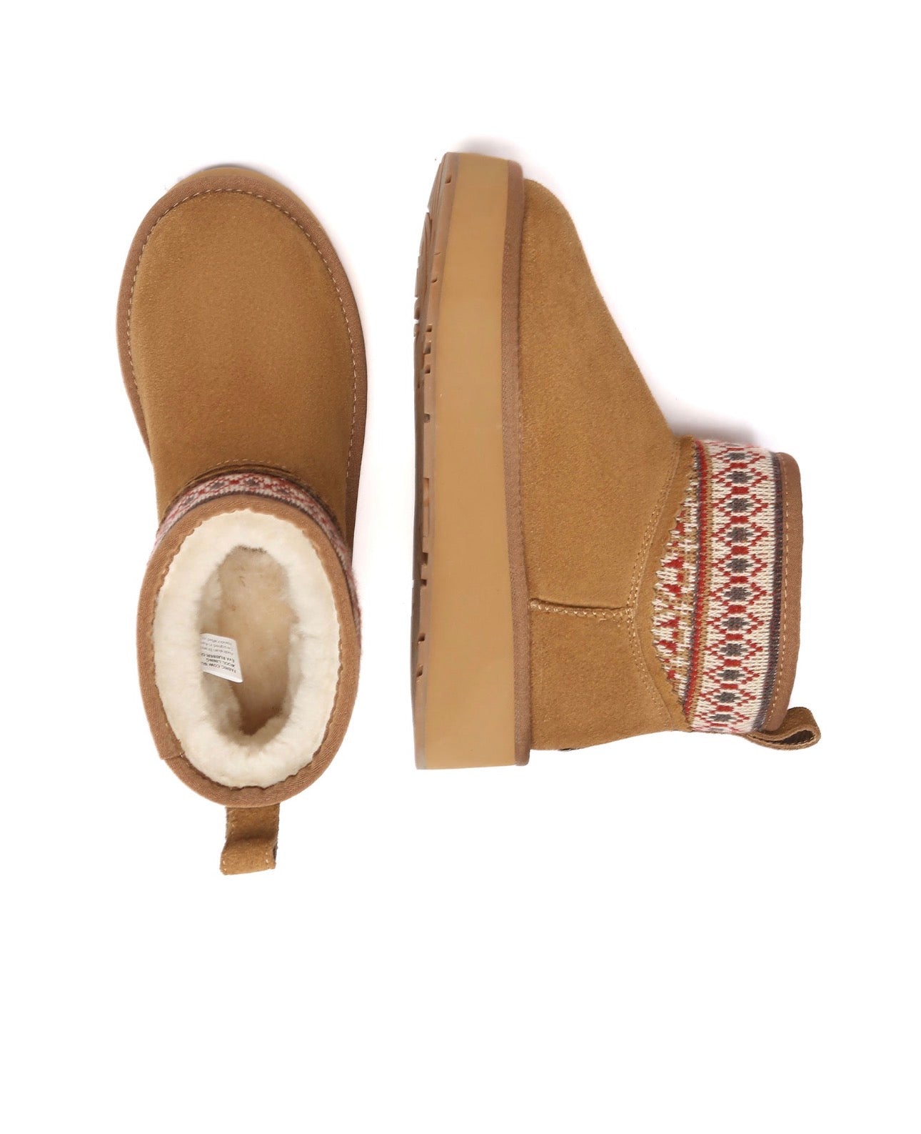 Everau Plover Ankle Platform Boots - Chestnut