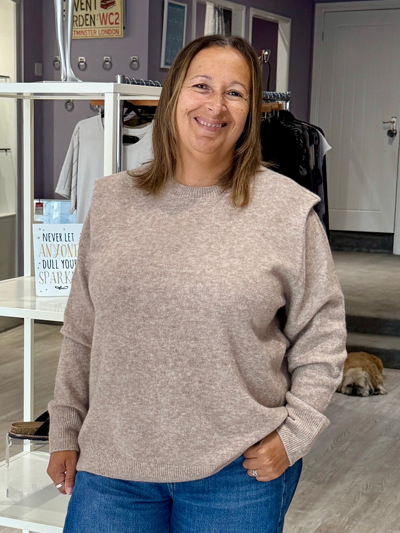 Fransa Noah Jumper - Desert Taupe