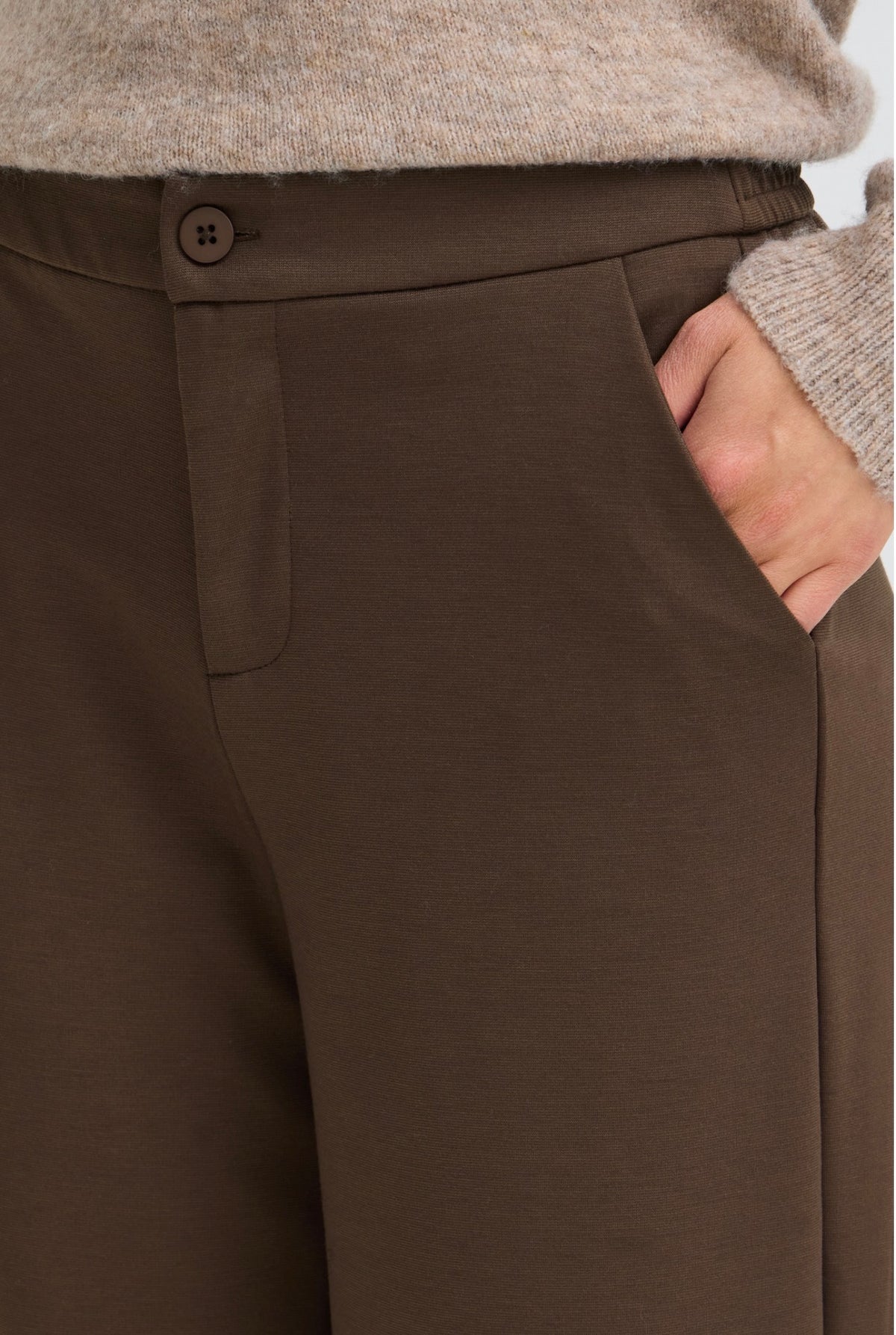 Fransa Blazer Trousers - Hot Fudge