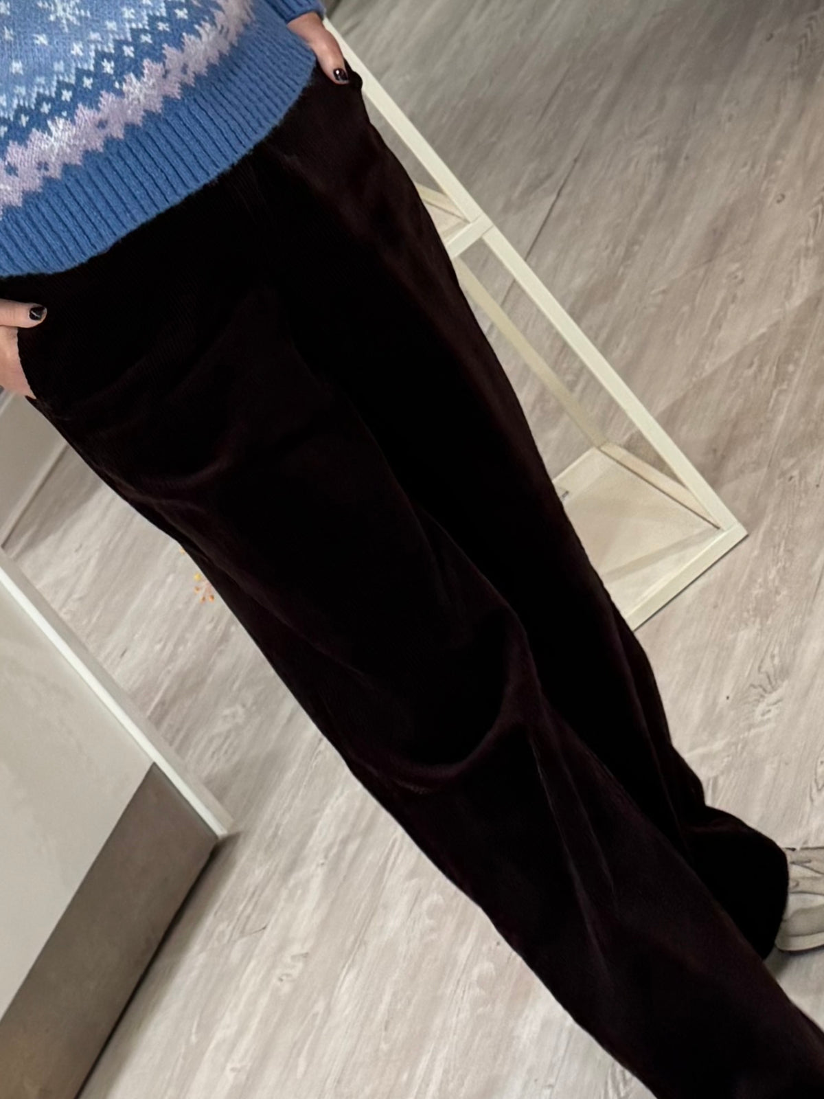 Saint Tropez Tuffi Cord Trousers - Black Coffee/Brown