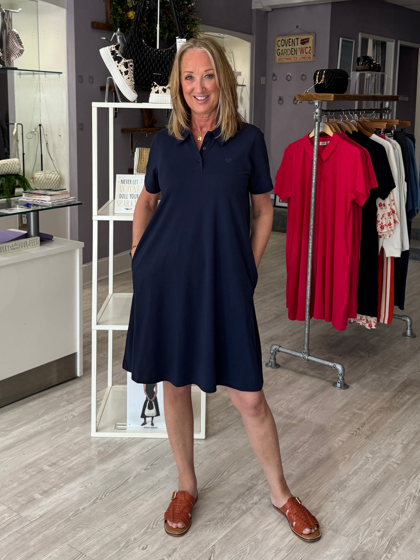 Fransa Samma Dress - Navy Blazer