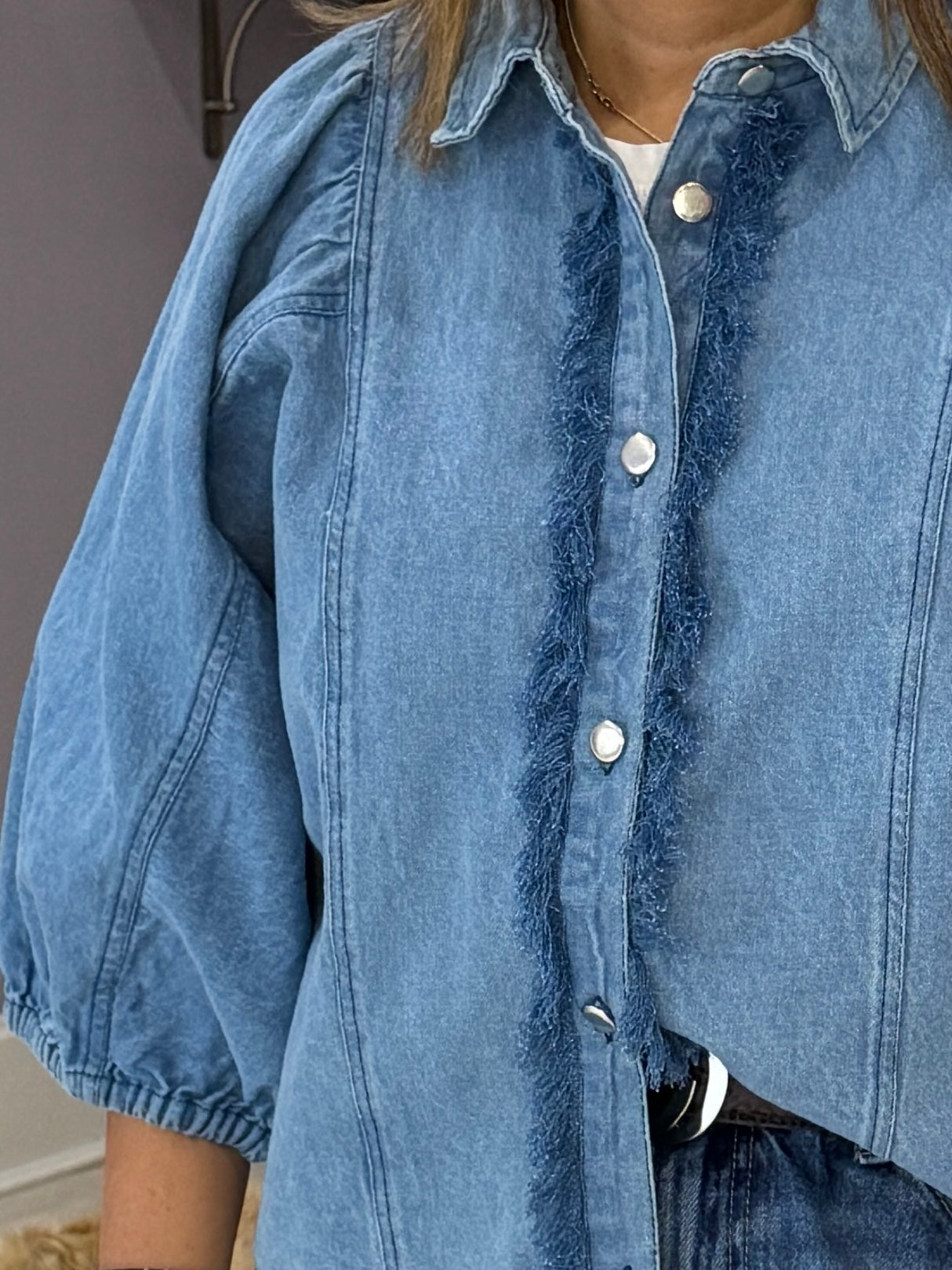Saint Tropez Othilde Shirt - Light Blue Denim